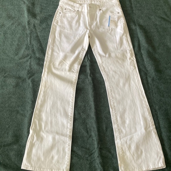 7 For All Mankind White Flare & Wide Leg Jeans - Picture 3 of 3